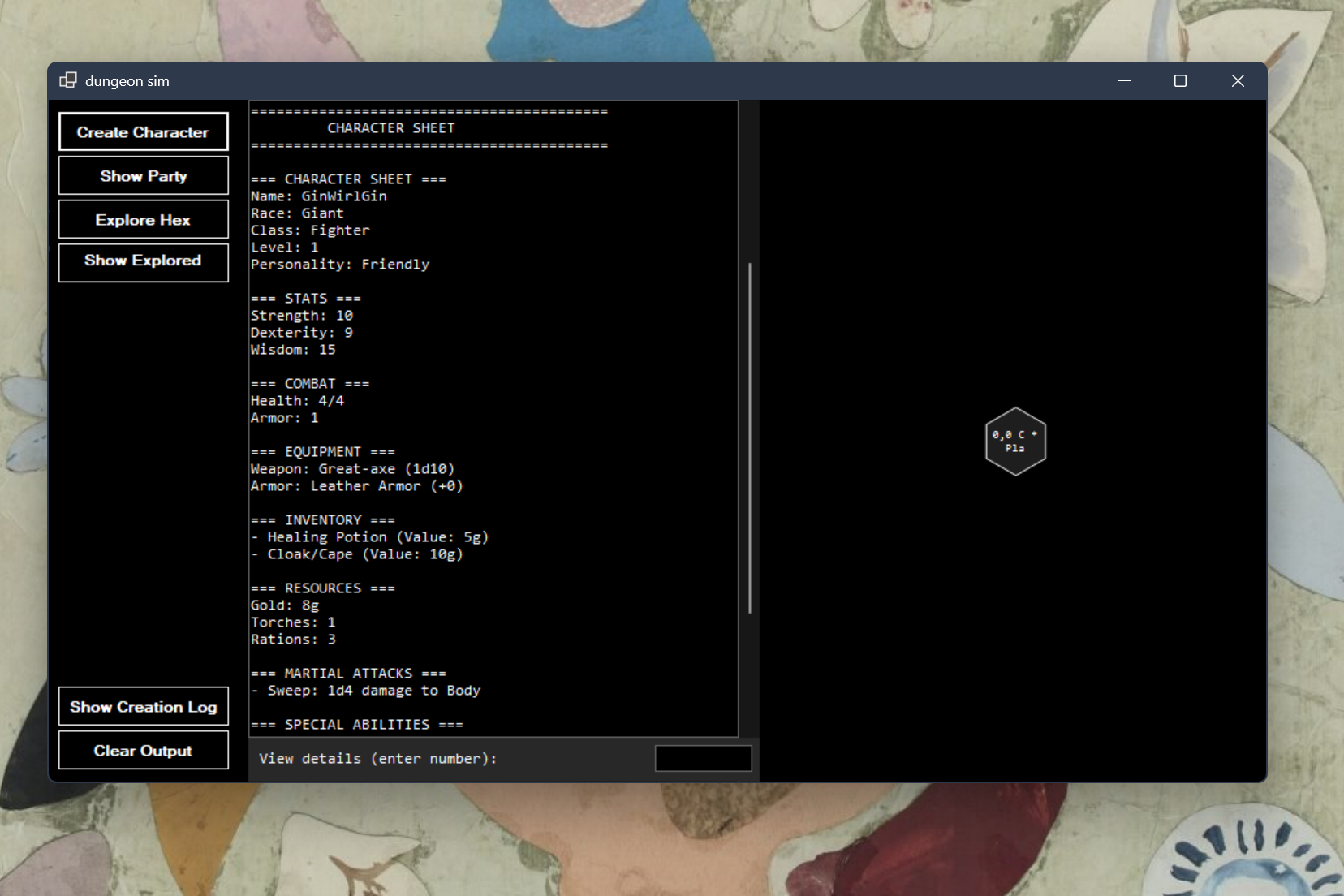 dungeon sim screenshot
